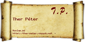 Ther Péter névjegykártya