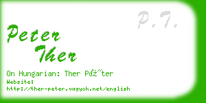 peter ther business card
